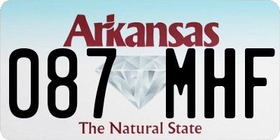 AR license plate 087MHF
