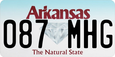 AR license plate 087MHG