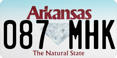 AR license plate 087MHK
