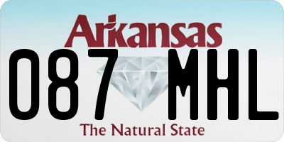 AR license plate 087MHL