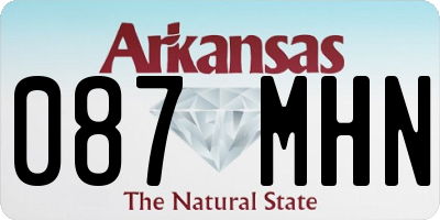 AR license plate 087MHN