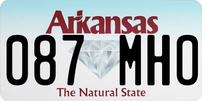 AR license plate 087MHO