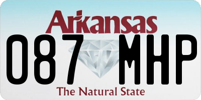 AR license plate 087MHP