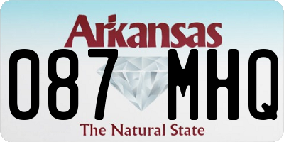 AR license plate 087MHQ