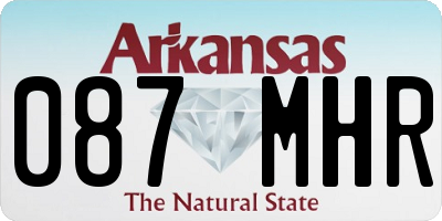 AR license plate 087MHR