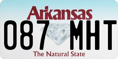 AR license plate 087MHT