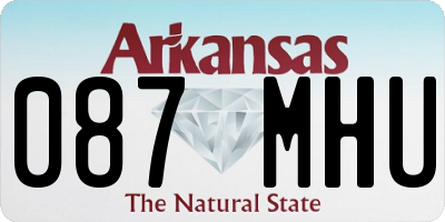 AR license plate 087MHU