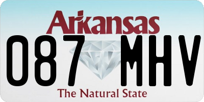 AR license plate 087MHV