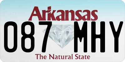 AR license plate 087MHY