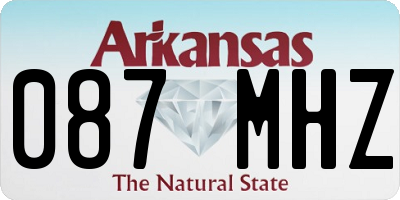 AR license plate 087MHZ