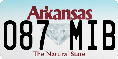 AR license plate 087MIB