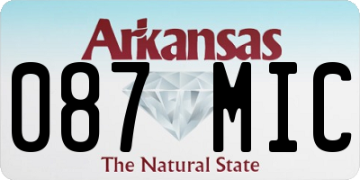 AR license plate 087MIC