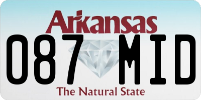 AR license plate 087MID