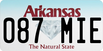 AR license plate 087MIE