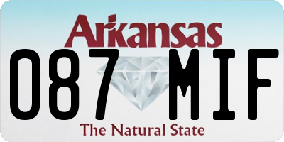AR license plate 087MIF