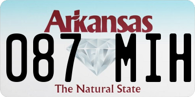 AR license plate 087MIH