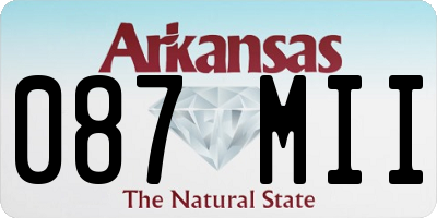 AR license plate 087MII