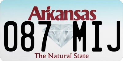 AR license plate 087MIJ