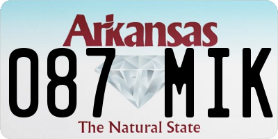 AR license plate 087MIK