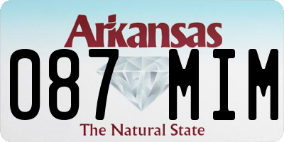 AR license plate 087MIM