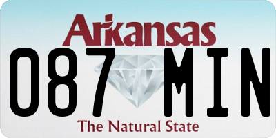 AR license plate 087MIN