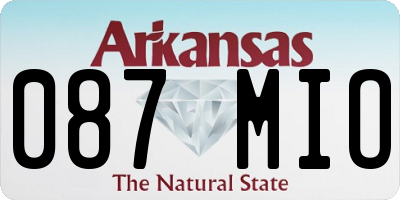 AR license plate 087MIO