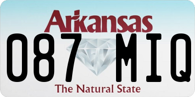 AR license plate 087MIQ