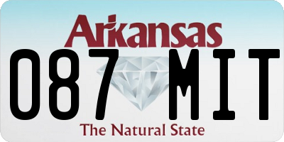 AR license plate 087MIT