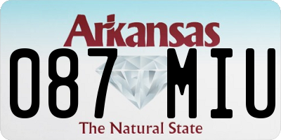 AR license plate 087MIU
