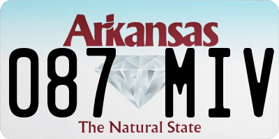 AR license plate 087MIV