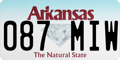 AR license plate 087MIW