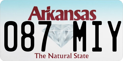 AR license plate 087MIY