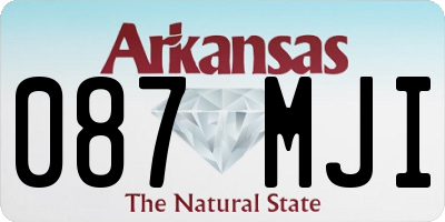 AR license plate 087MJI