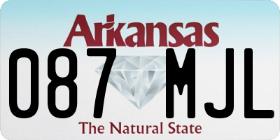 AR license plate 087MJL
