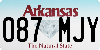 AR license plate 087MJY