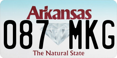 AR license plate 087MKG