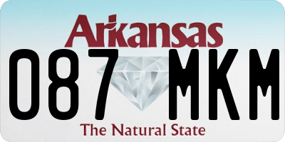 AR license plate 087MKM