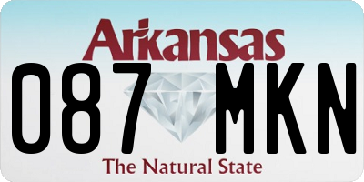 AR license plate 087MKN