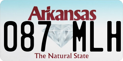 AR license plate 087MLH