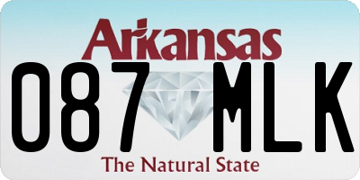 AR license plate 087MLK