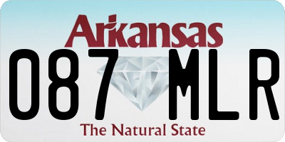 AR license plate 087MLR