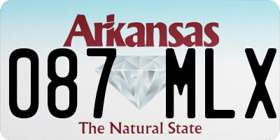 AR license plate 087MLX