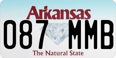 AR license plate 087MMB