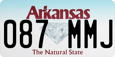 AR license plate 087MMJ