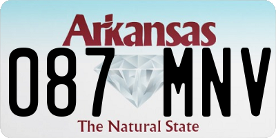 AR license plate 087MNV