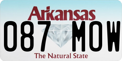 AR license plate 087MOW