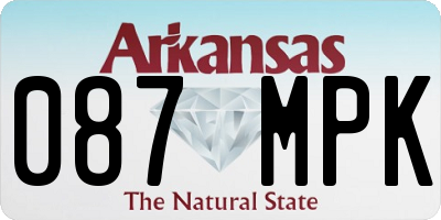 AR license plate 087MPK