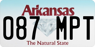 AR license plate 087MPT