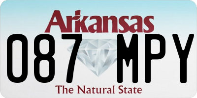 AR license plate 087MPY
