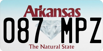 AR license plate 087MPZ